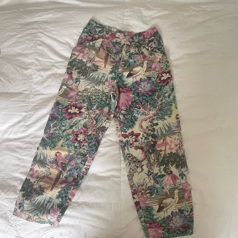 Tropical Print Kids Casual Pants